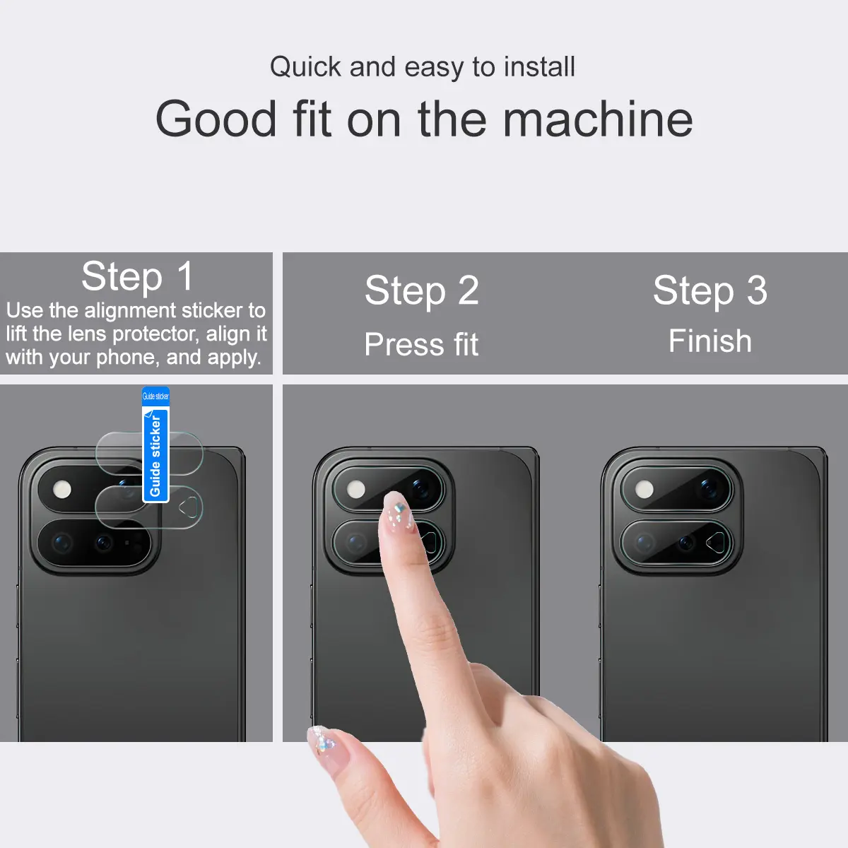 Härdat Glas 0.2mm Linsskydd Google Pixel 11 Pro Fold Genomskinlig