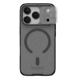 iPhone 17 Pro MagSafe-suojakuori kameransuojalla - CamShield, Musta/läpinäkyvä