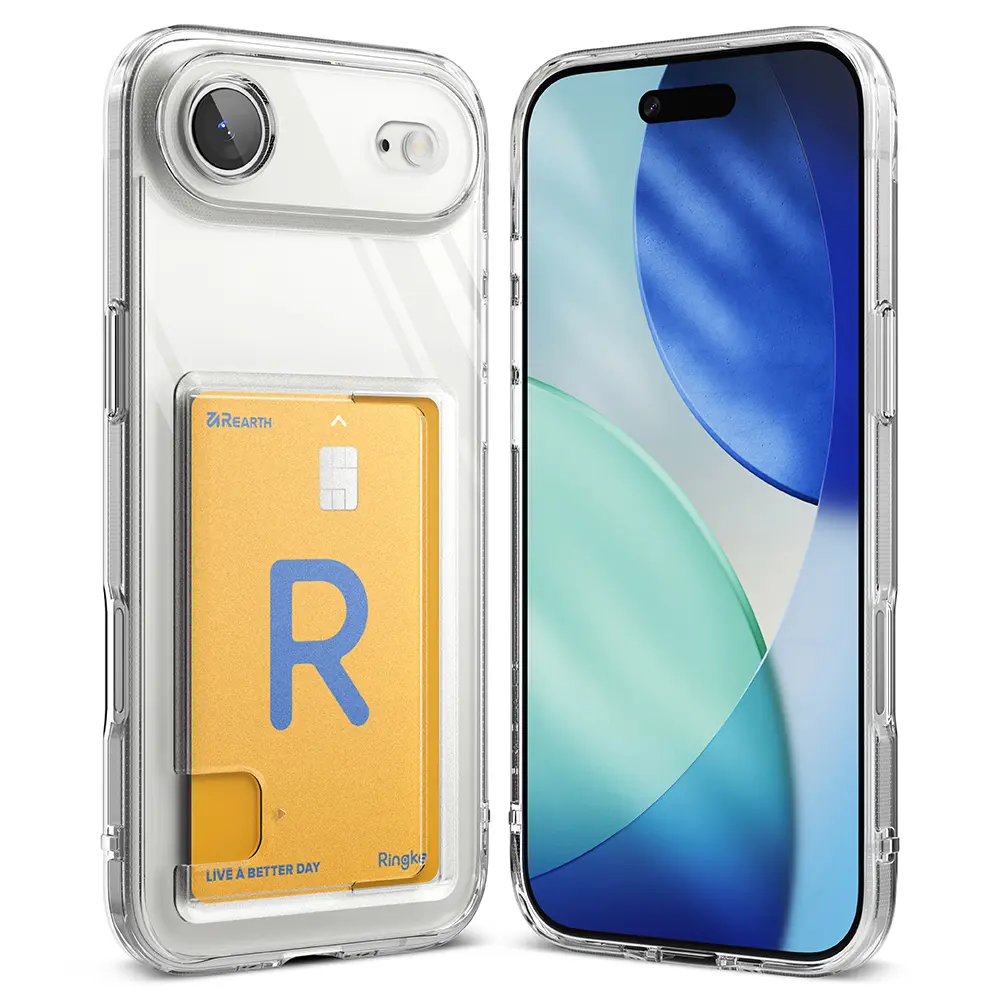 iPhone Air Fusion cover med kortholder, Gennemsigtig