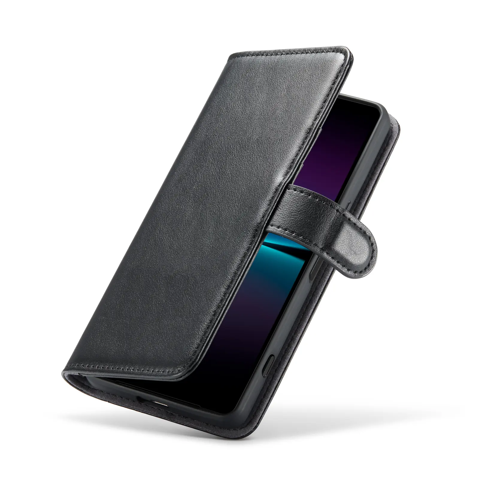Äkta Läderfodral Sony Xperia 1 VIII Svart
