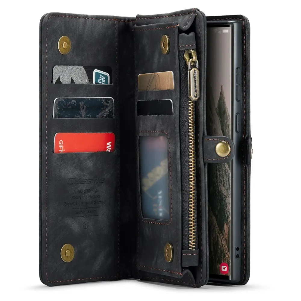 Multi-slot Plånboksfodral Samsung Galaxy S24 Ultra Grå