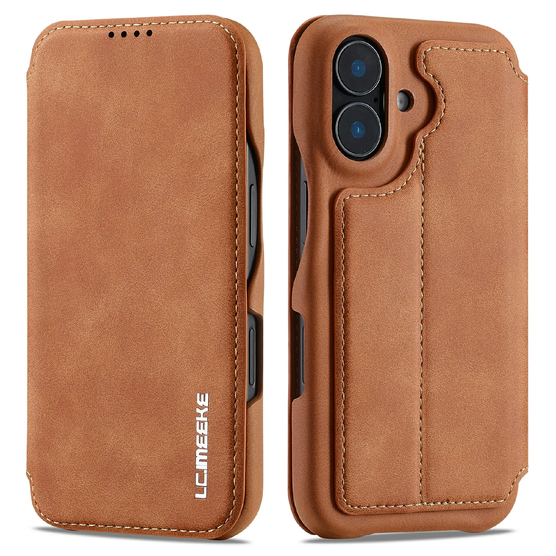 Slim Tegnebogsetui iPhone 17 Cognac