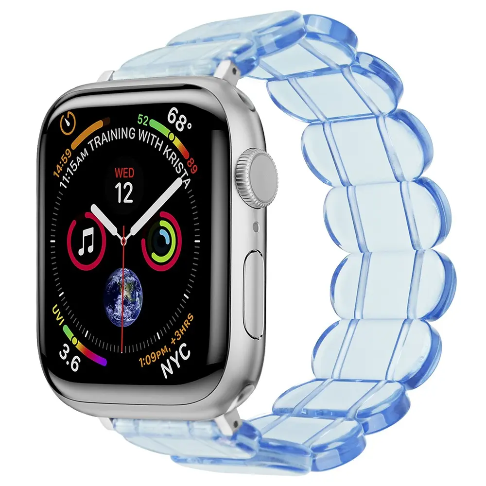 Elastiskt resinarmband Apple Watch 44mm blå