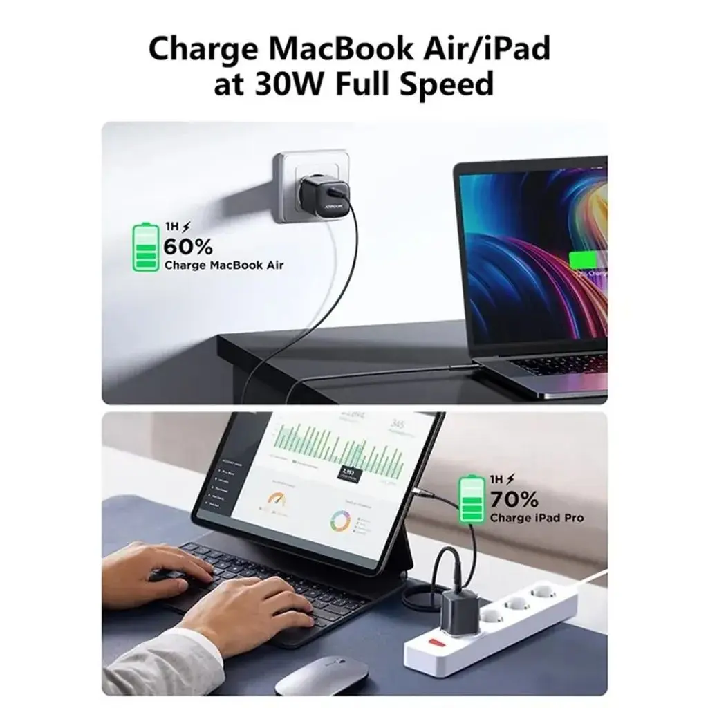 Snabbladdare USB-C PD 30W Vit