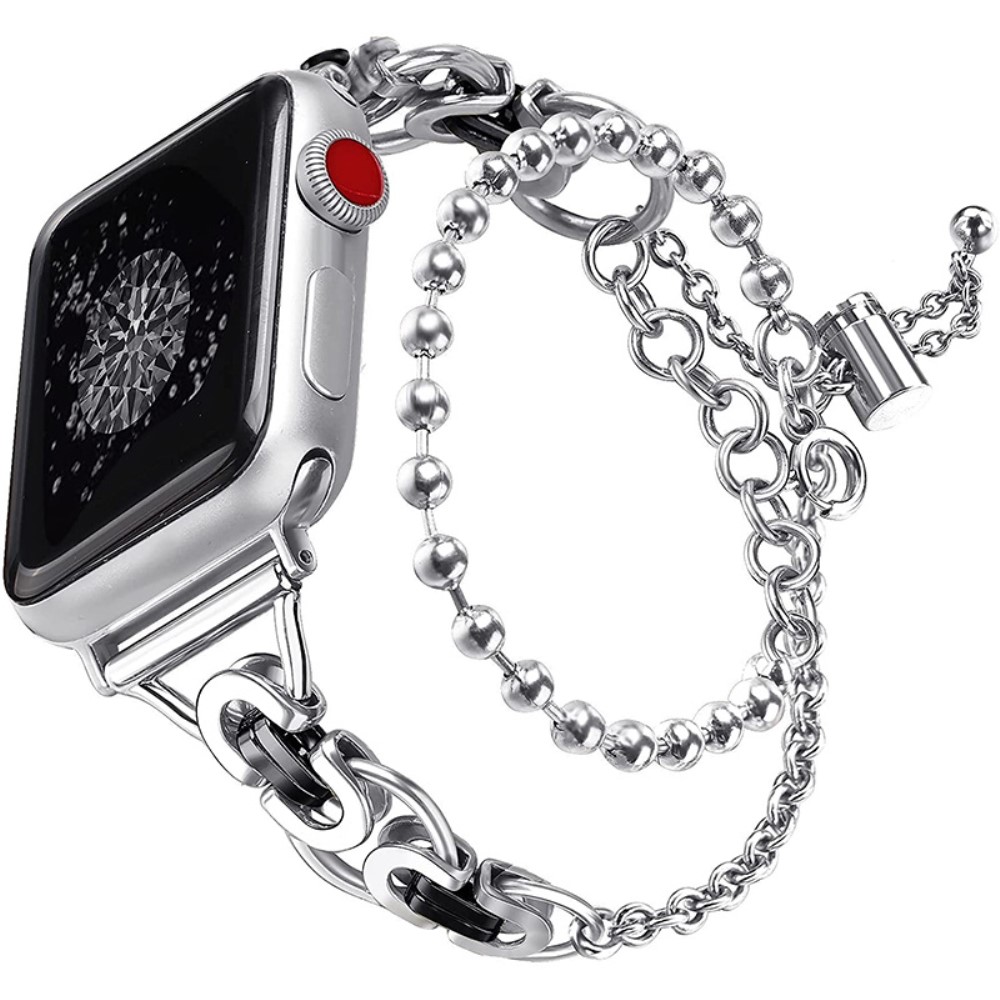 Apple Watch Series 10 42mm Metal Reim med perler sølv