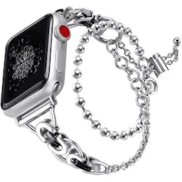 Apple Watch Series 10 42mm Metalli rannekoru helmillä hopea