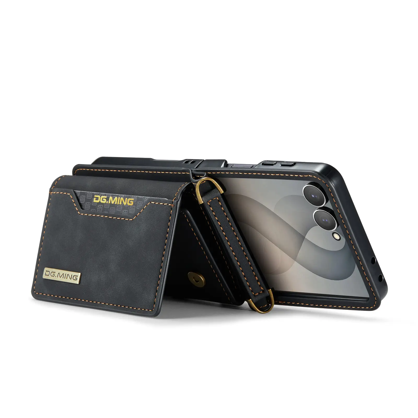Magnetic Card Slot Case Samsung Galaxy Z Flip 8 Black