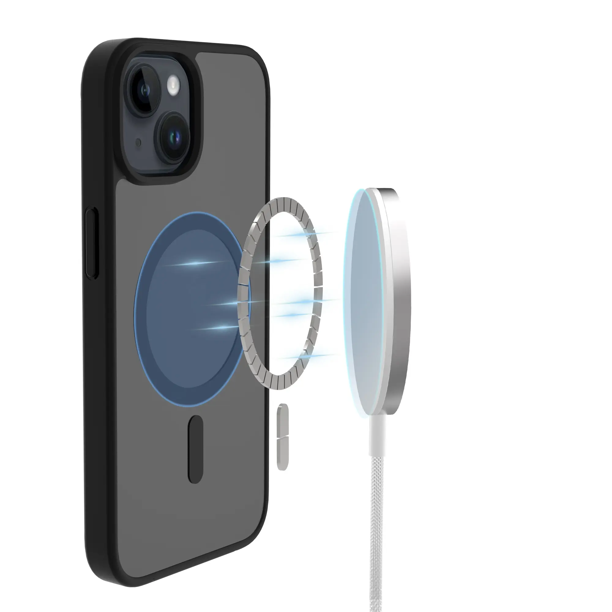 Magnetic Hybrid Skal iPhone 13 Frosted Black