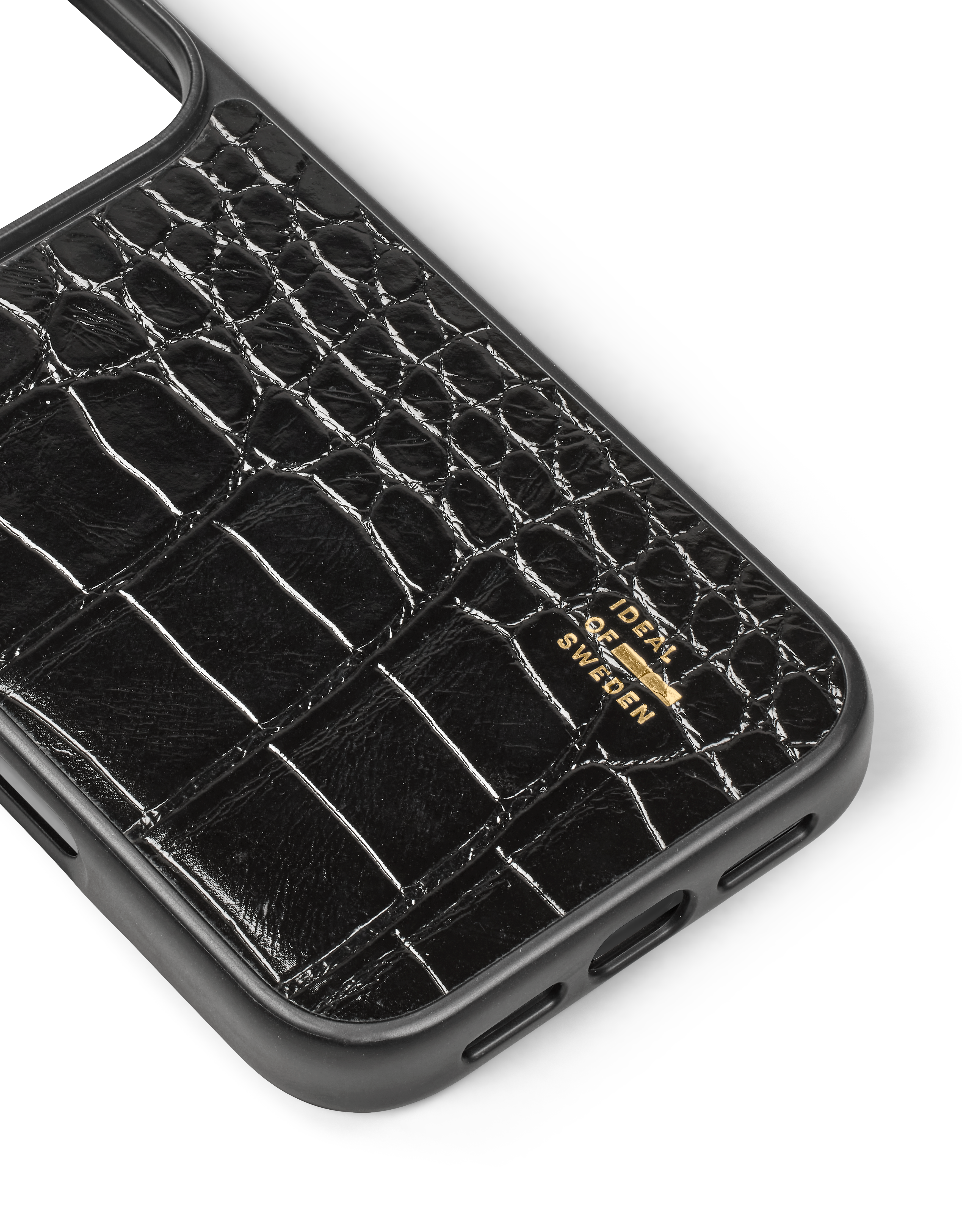 Vegan Leather MagSafe Case iPhone 17 Pro Black Croco