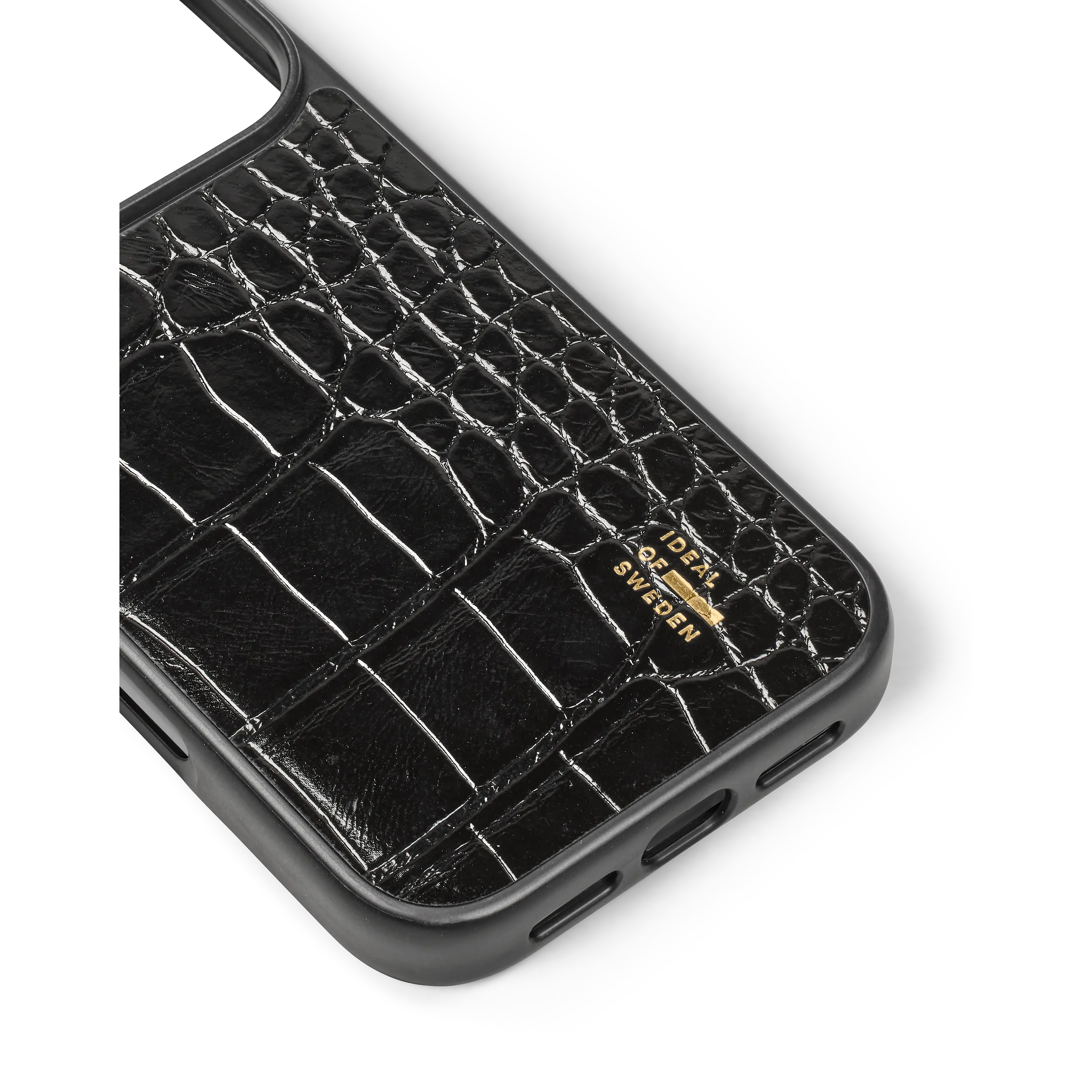 Vegan Leather MagSafe Case iPhone 18 Pro Black Croco