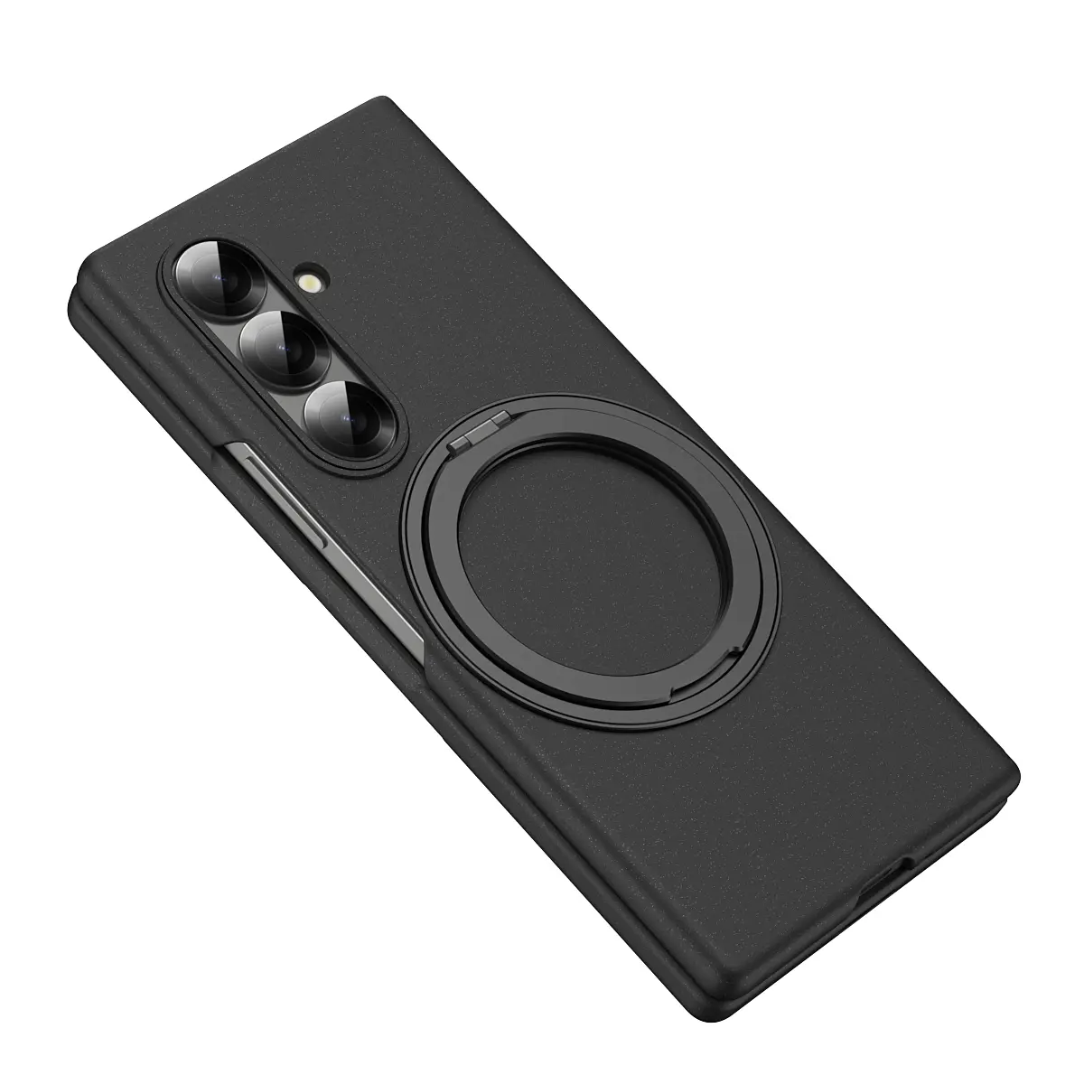 Heltäckande skal med magnetisk ringhållare Samsung Galaxy Z Fold 8 Ultra Svart