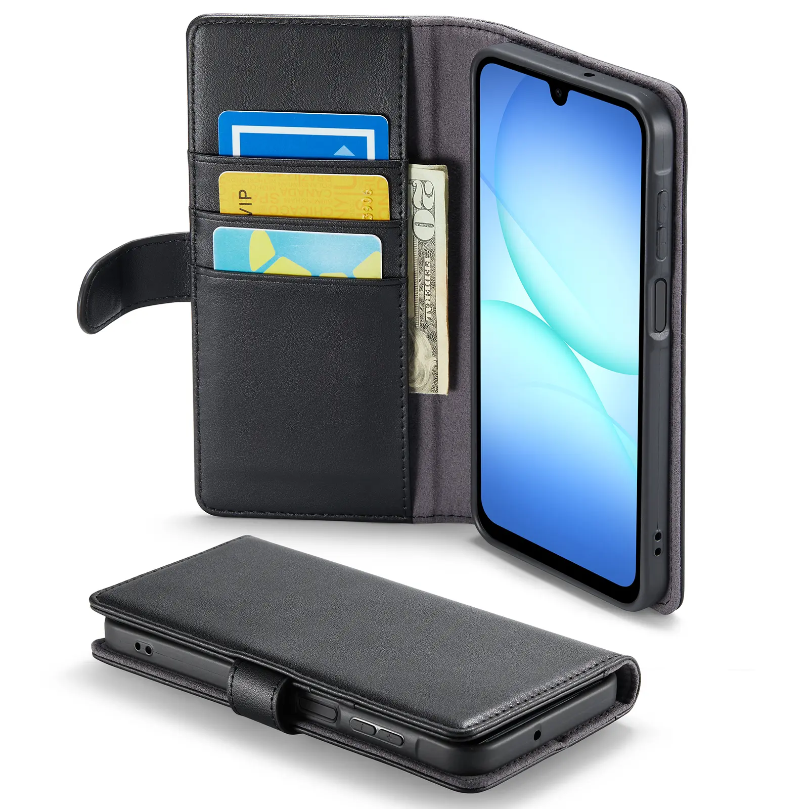 Ægte Læderetui Samsung Galaxy A17 Sort