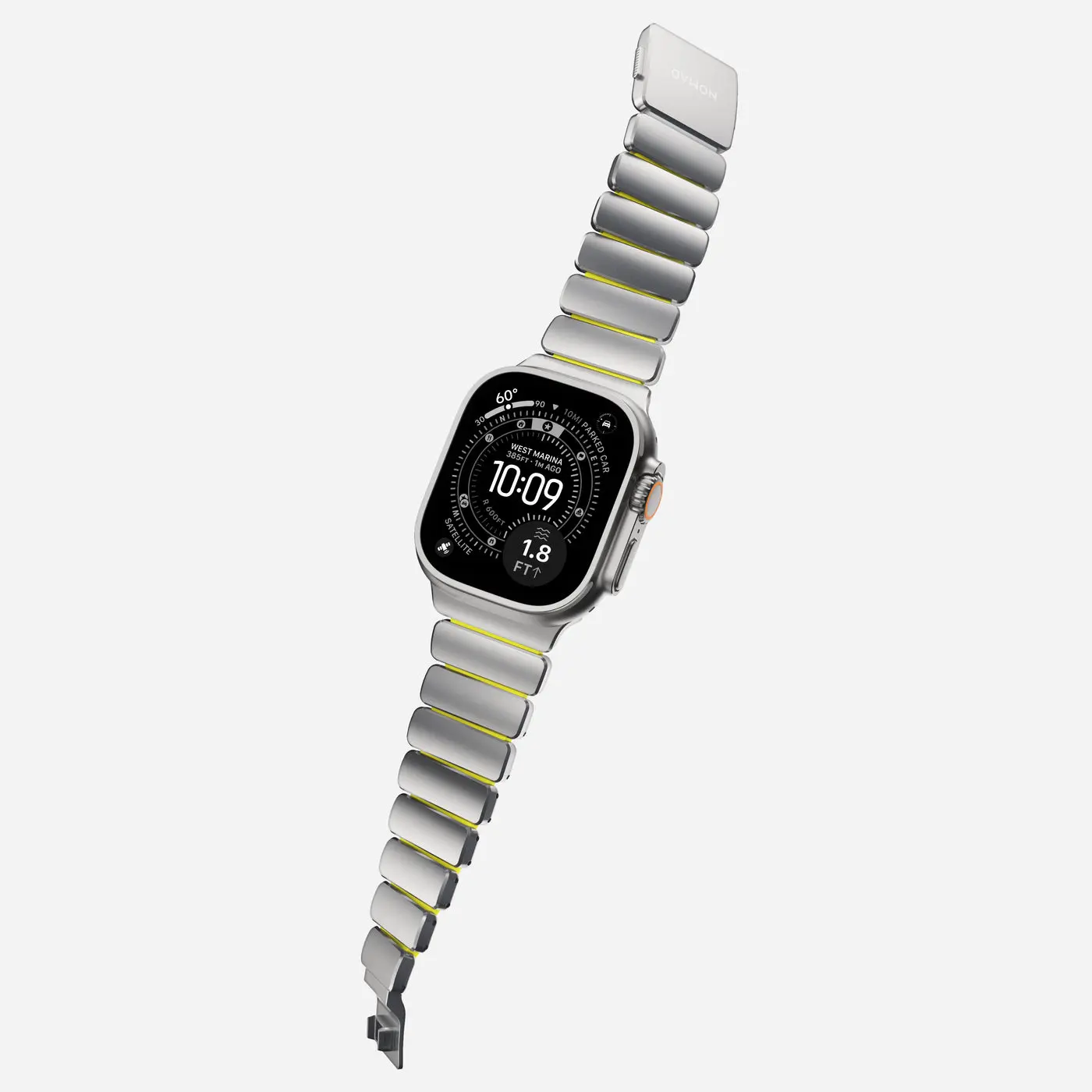Stratos Band Apple Watch Series 10 46mm Natural Titanium - Volt