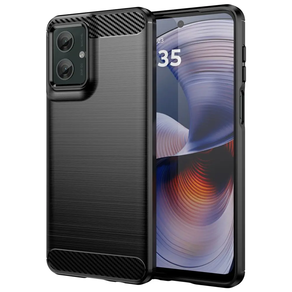 Motorola Moto G55 Cover TPU Brushed Sort