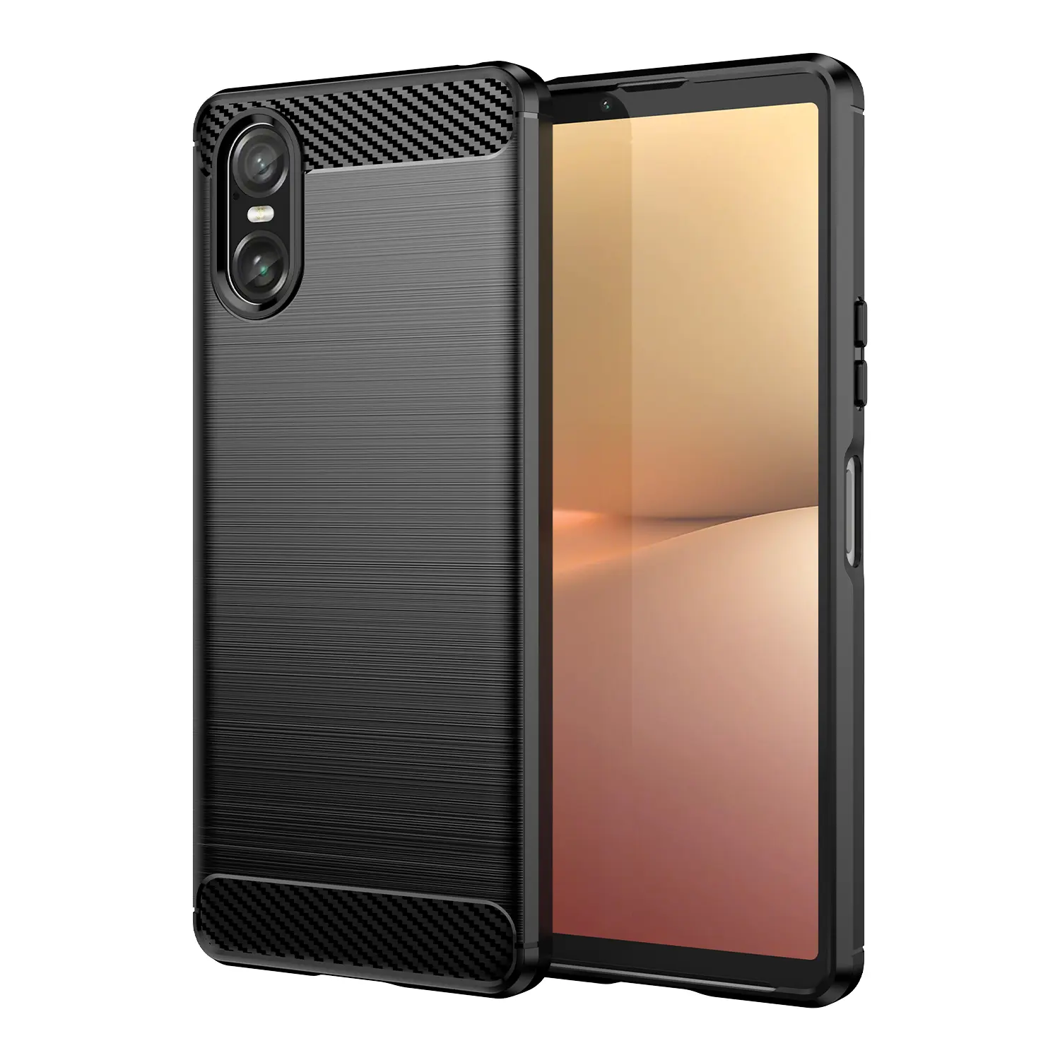Sony Xperia 10 VI Cover TPU Brushed Sort