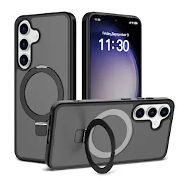 Hybridcover Magnetic Ring Samsung Galaxy S25 Sort