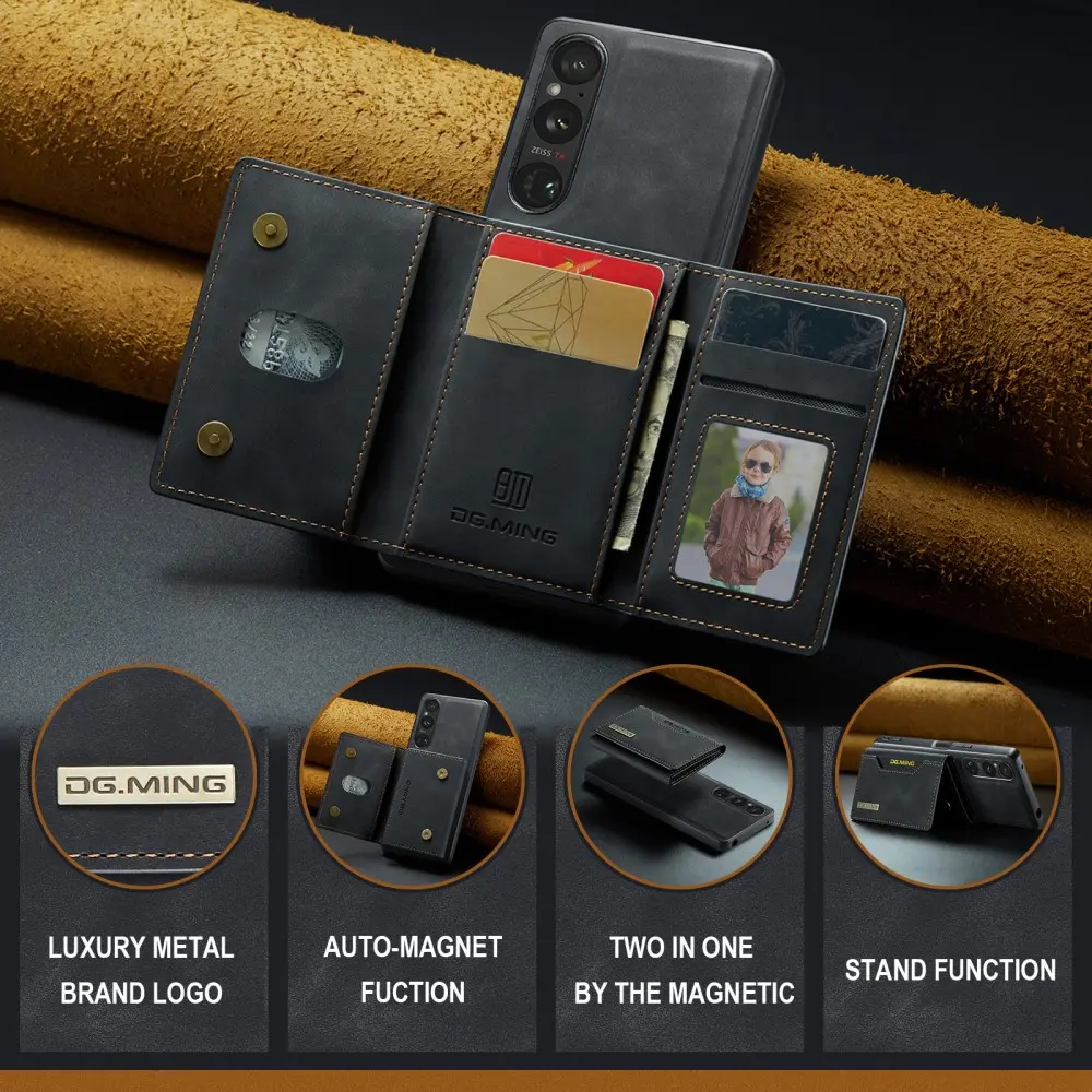 Magnetic Card Slot Case Sony Xperia 1 VI Svart
