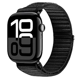 Apple Watch SE 3 44mm Nylonarmbånd, Sort