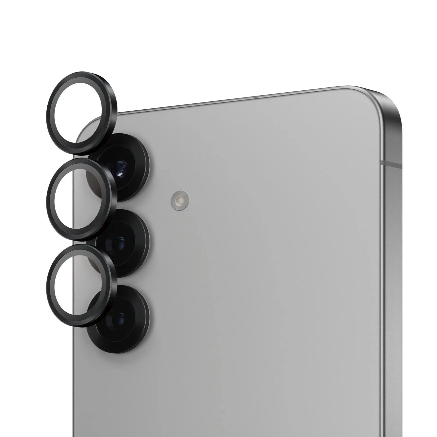 Samsung Galaxy S25 Plus Hoops linsebeskyttelse med aluminiumramme, Sort