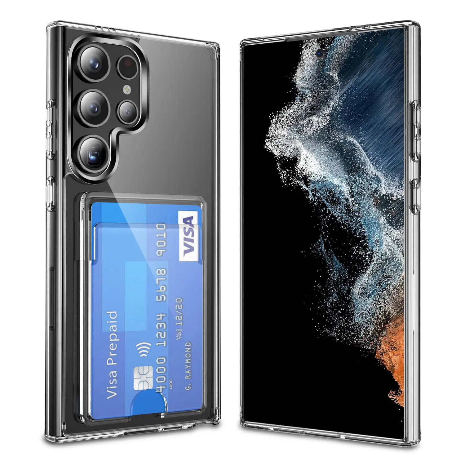 Hybridikuori Korttitaskulla Samsung Galaxy S24 Ultra Kirkas