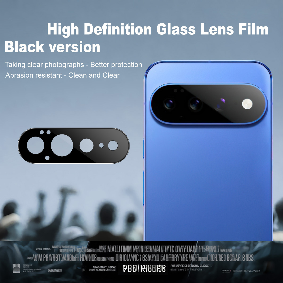 Härdat Glas 0.2mm Linsskydd Google Pixel 11 Pro XL Svart