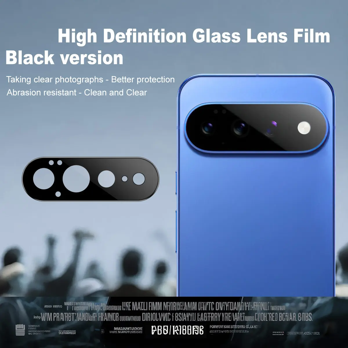 Härdat Glas 0.2mm Linsskydd Google Pixel 11 Pro XL Svart