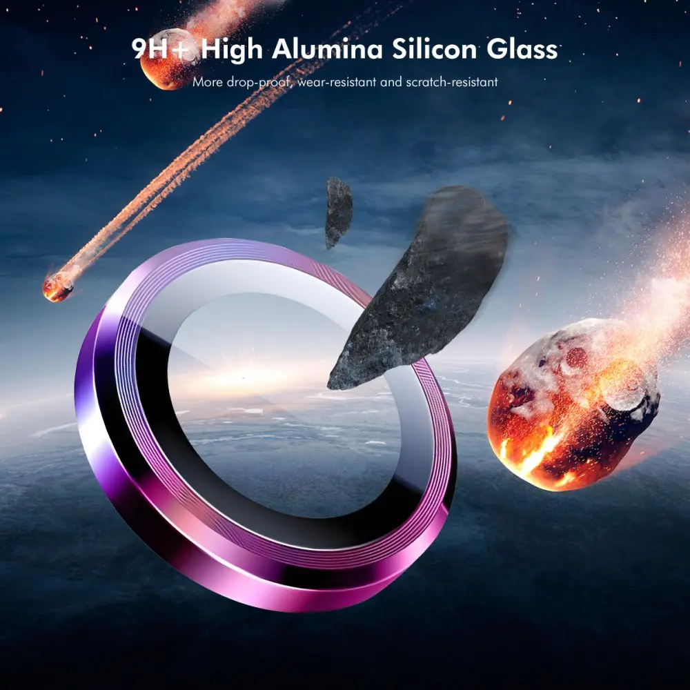 Linsskydd Aluminium + Härdat Glas iPhone 17e Svart