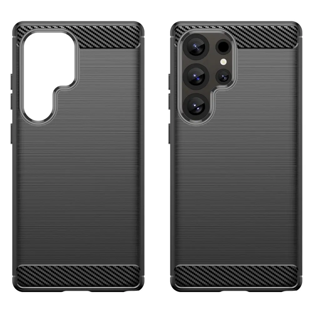 Samsung Galaxy S25 Ultra Skal TPU Brushed Svart