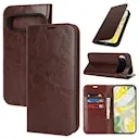 Mobiltaske Ægte Læder Google Pixel 10 Pro XL Mørkebrun