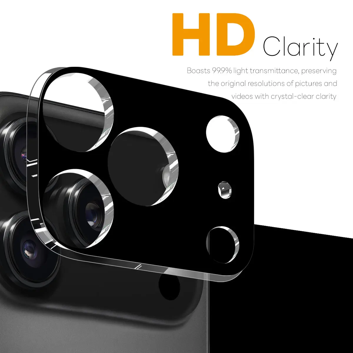 Kameraskydd Härdat Glas iPhone 17 Pro Max (2-pack) svart