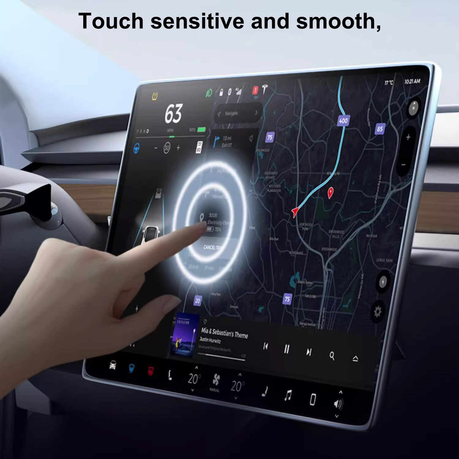 Härdat Glas Skärmskydd Tesla Model Y/3 Refreshed Edition 15.4"