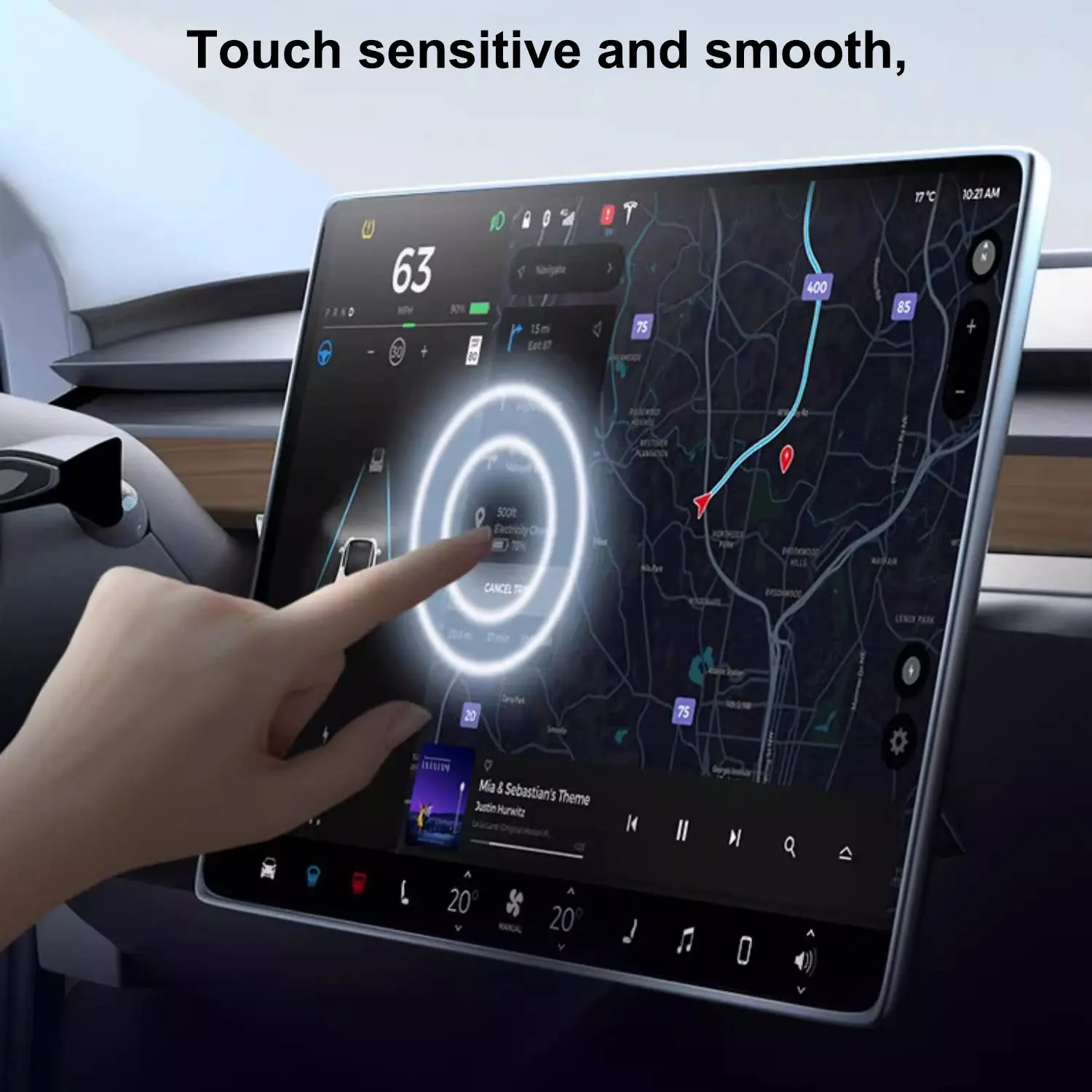 Härdat Glas Skärmskydd Tesla Model Y/3 Refreshed Edition 15.4"