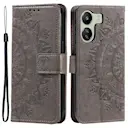 Læderetui Mandala Xiaomi Redmi 13C grå