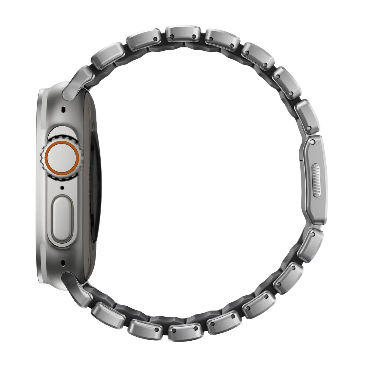 Stratos Band Apple Watch Series 10 46mm Natural Titanium - Black