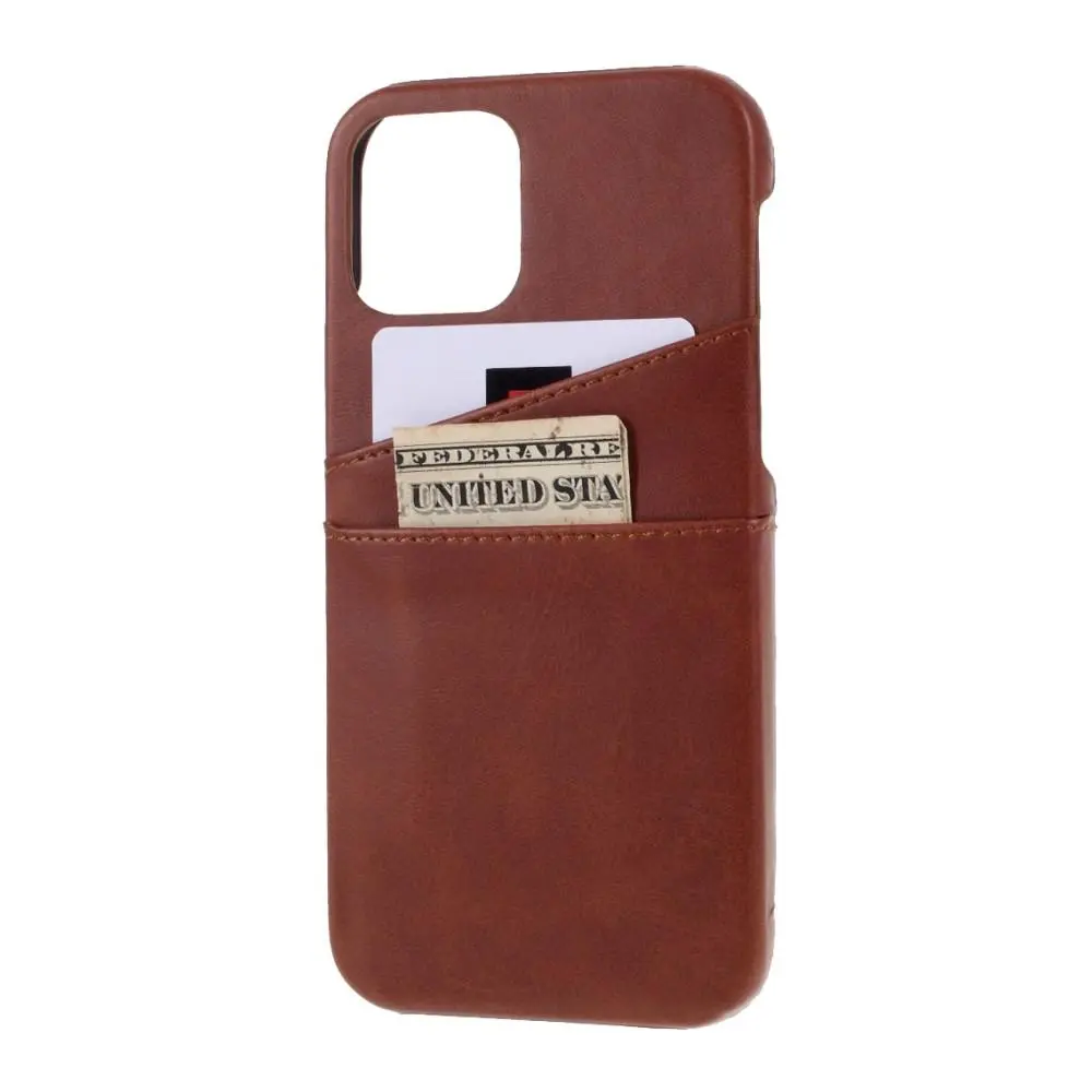 Card Slots Case iPhone 12/iPhone 12 Pro Brun