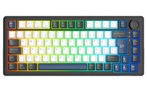 DK480 75% mekaniskt RGB-tangentbord, Svart