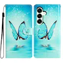 Mobiltaske Samsung Galaxy S25 FE blå sommerfugle