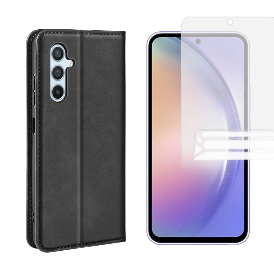 Samsung Galaxy A54 Kit med Tunt fodral och Skärmskydd