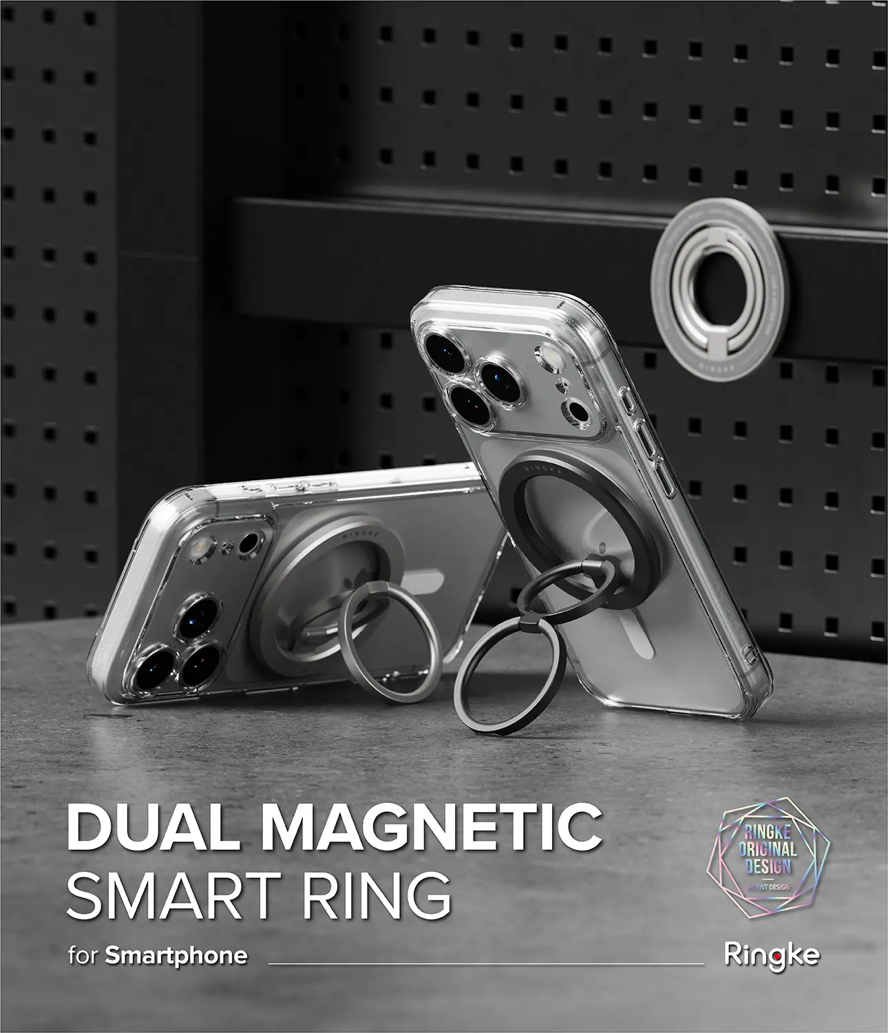 Dual Magnetic Smart Ring Silver