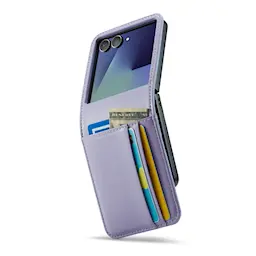 Ægte Læderetui Samsung Galaxy Z Flip 7 Lilla