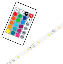 Udvidelig RGBW LED-liste med fjernbetjening 6m
