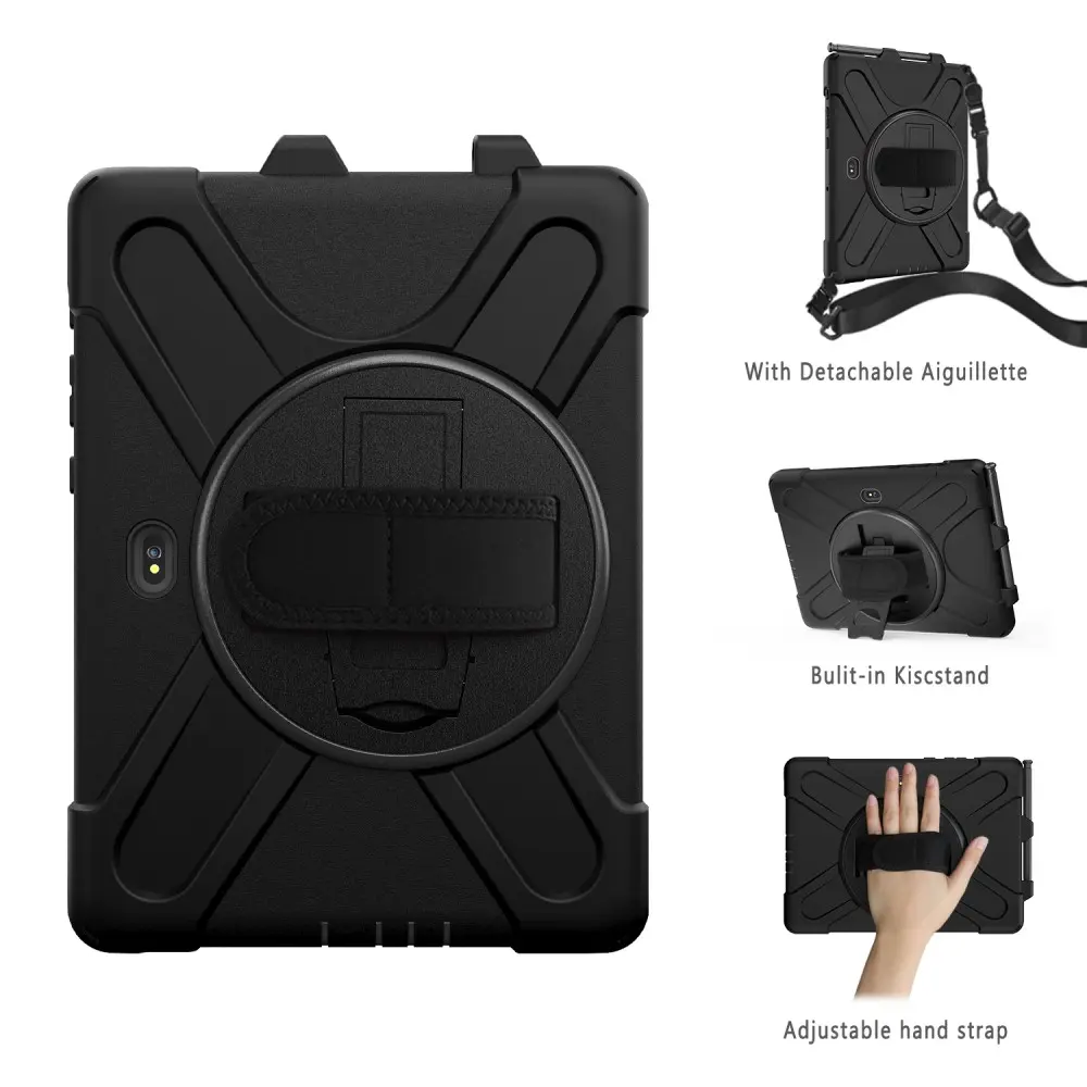 Stöttåligt Hybridskal med axelrem Samsung Galaxy Tab Active4 Pro Svart