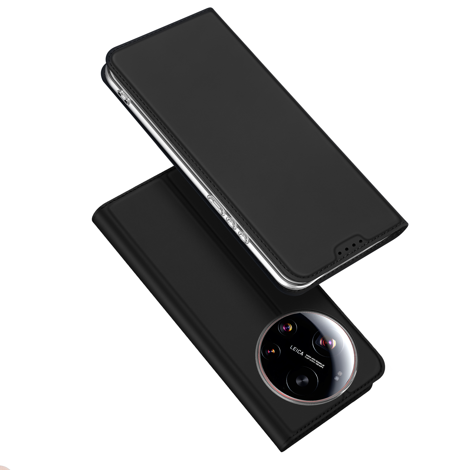 Dux Ducis Skin Pro Series Xiaomi 17 Ultra - Svart - Tynn lommebokdeksel med kortlommer og innebygd ståfunksjon
