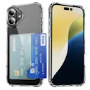 Hybridcover Kortholder iPhone 16 Gennemsigtig