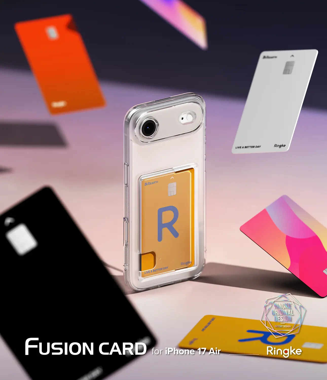 Fusion Card Case iPhone Air Genomskinlig