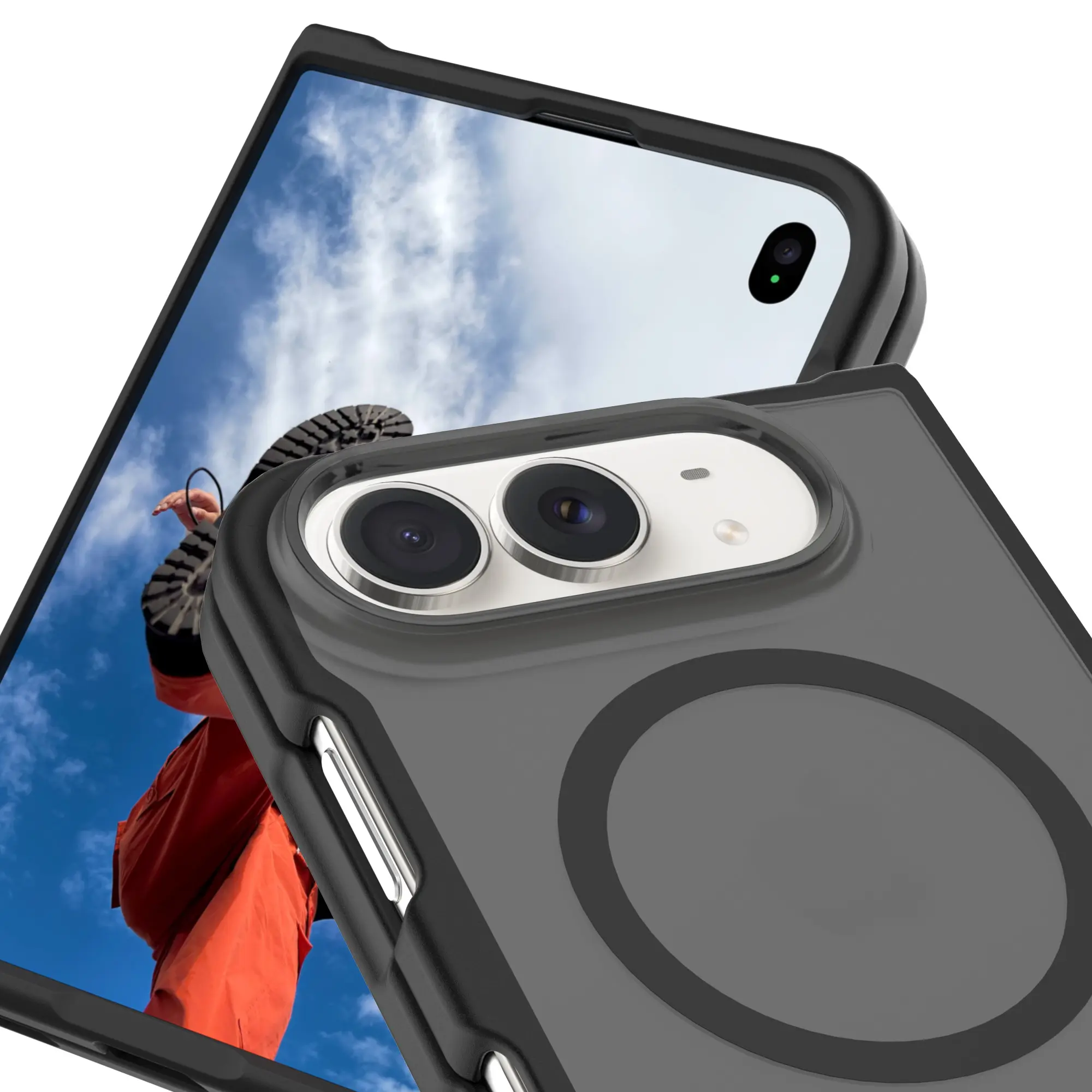 Magnetic Hybrid Skal iPhone Duo Frosted Black