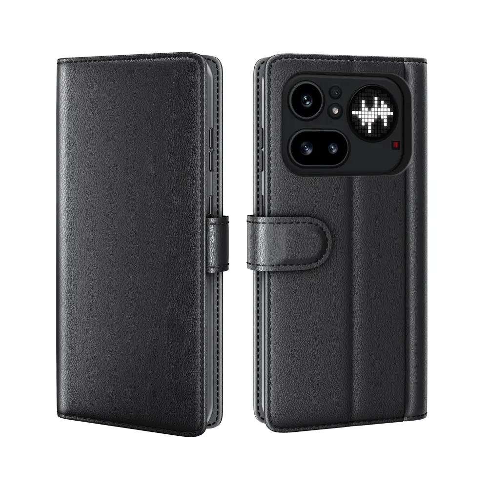 Äkta Läderfodral Nothing Phone 4a Pro Svart