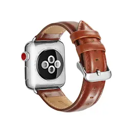 Premium Leather Armband Apple Watch 42mm Cognac
