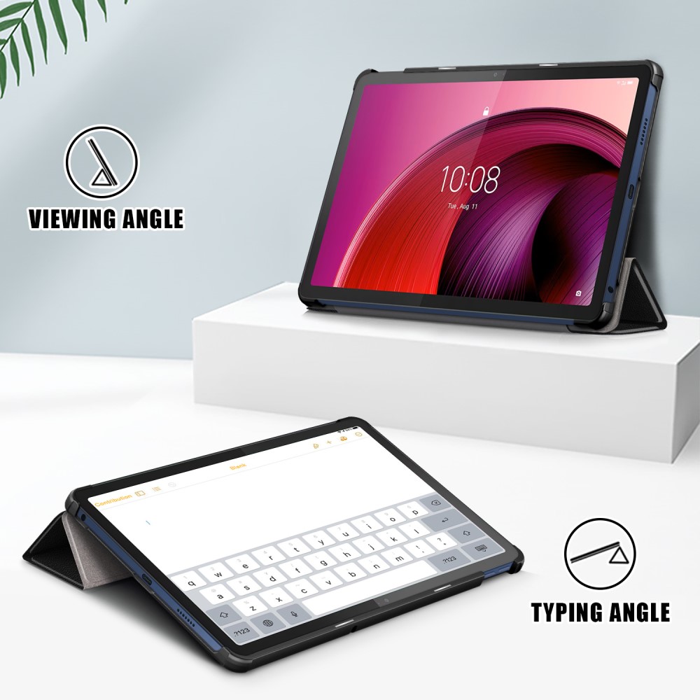 Fodral Tri-fold  Lenovo Tab M10 5G Svart