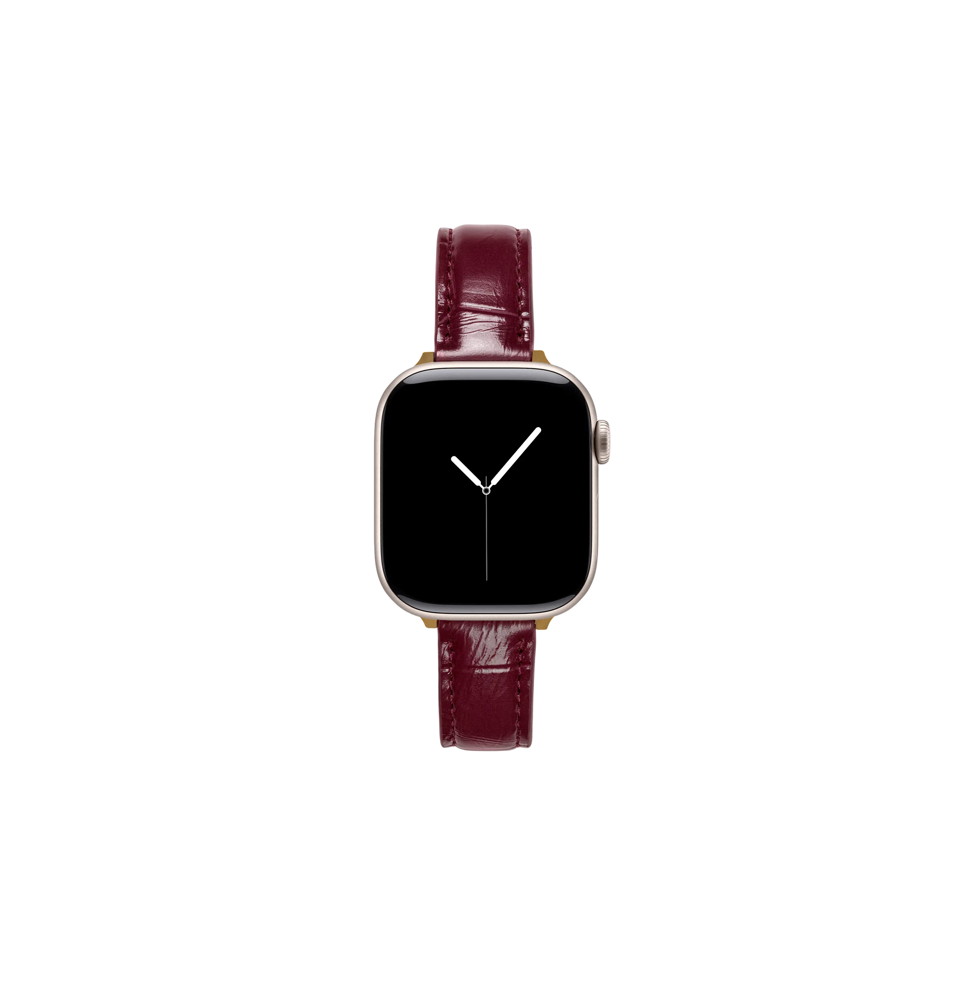 Vegan Leather Watch Band Apple Watch Ultra 49mm 3rd Gen Fine Wine Croco